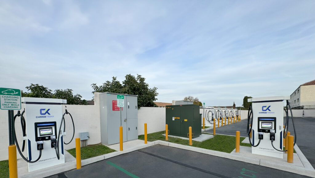 ChargeTronix Apex DC Fast Chargers at Charge Point Operator site in Orange County